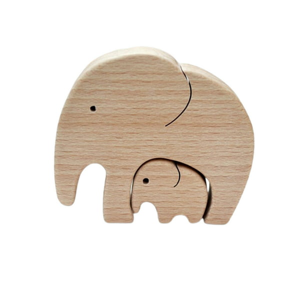 Carving Wooden Mini Crafts Elephant Statue Ornaments Home Office Desk Decor 6L